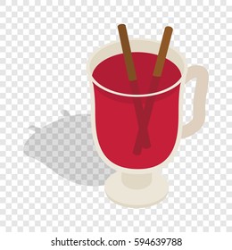 Swedish glogg isometric icon 3d on a transparent background vector illustration