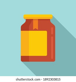 Swedish jam jar icon. Flat illustration of swedish jam jar vector icon for web design