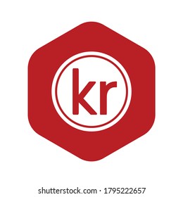 Swedish Krona Icon Logo Vector Illustration Design. Swedish Currency, Economy, Investment, Finance, and Business Element. Can be used for Web, Mobile, Infographic and Print.EPS 10 Vector