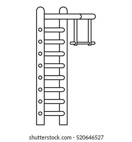 Swedish ladder icon. Outline illustration of swedish ladder vector icon for web