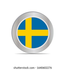 The Swedish national flag is isolated in official colors.