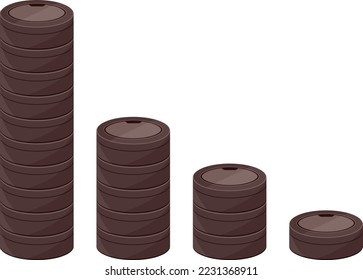 Icono vector de pila de bobinas sueco