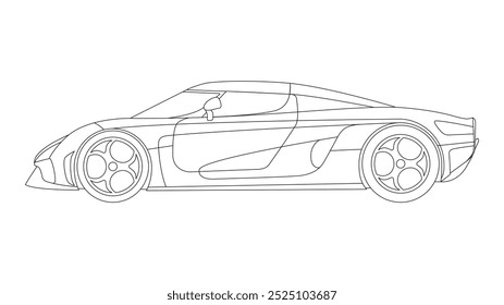 Swedish super car hyper speed vector classic modern expensive illustration sweden 