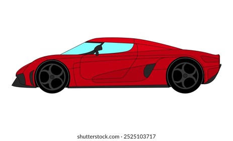 Sueco super coche hiper Vector de velocidad clásico moderno costoso ilustración sueca 