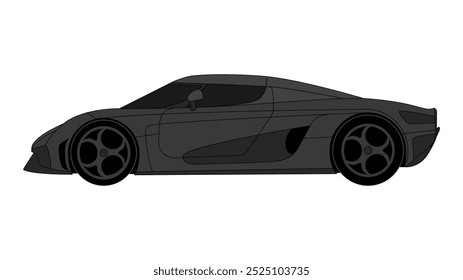 Swedish super car hyper speed vector classic modern expensive illustration sweden 