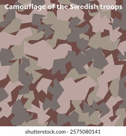 Swedish troops. Professional army pixel camouflage of Sweden. Professional army of the country. EPS 10.