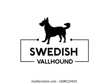 Swedish Vallhound dog logo vector icon