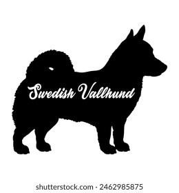 Swedish Vallhund Dog silhouette dog breeds logo dog monogram vector