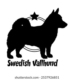 Swedish Vallhund dog silhouette,  dog, dog breeds, logo, vector, silhouette, logo design, animal, illustration, icon, sign, design, black,  symbol, pet