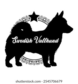 Swedish Vallhund dog silhouette, dog, dog breeds,  vector, silhouette, logo design, animal, illustration, icon, sign, black, pet