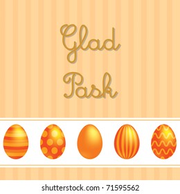 Swedish vector Easter card design.
