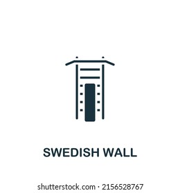 Swedish Wall icon. Monochrome simple Fitness icon for templates, web design and infographics