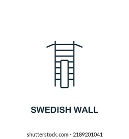 Swedish Wall icon. Monochrome simple Fitness icon for templates, web design and infographics