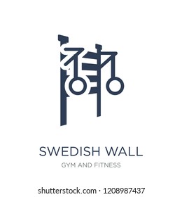 Swedish Wall icon. Trendy flat vector Swedish Wall icon on white background from Gym and fitness collection, vector illustration can be use for web and mobile, eps10
