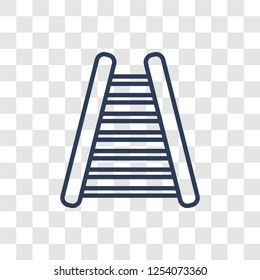 Swedish Wall icon. Trendy linear Swedish Wall logo concept on transparent background from Gym and Fitness collection