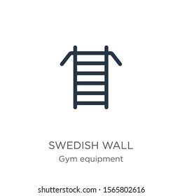 Swedish wall icon vector. Trendy flat swedish wall icon from gym and fitness collection isolated on white background. Vector illustration can be used for web and mobile graphic design, logo, eps10