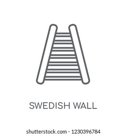 Swedish Wall linear icon. Modern outline Swedish Wall logo concept on white background from Gym and Fitness collection. Suitable for use on web apps, mobile apps and print media.