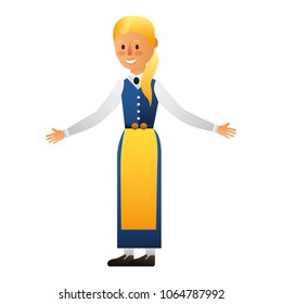 Swedish woman character icon