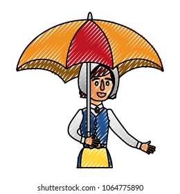 swedish woman with umbrella
