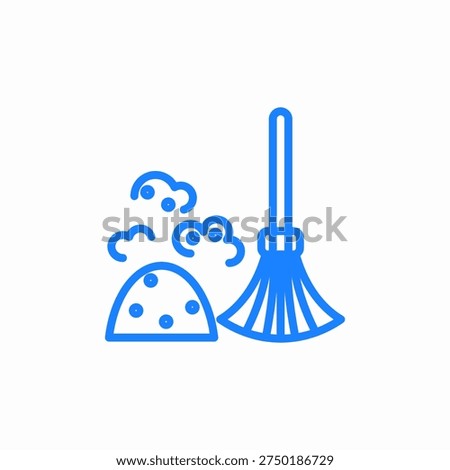 sweep dust icon sign vector