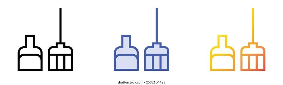 sweep icon. Linear, Blue Fill and Gradient Style Design Isolated On White Background