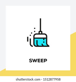 SWEEP AND ILLUSTRATION ICON CONCEPT