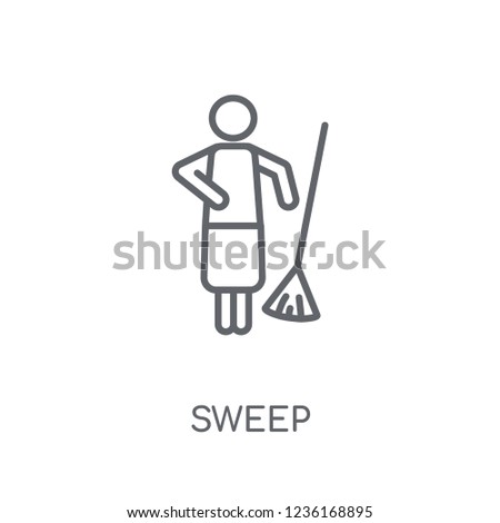 sweep linear icon modern outline sweep stock vector royalty free