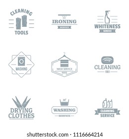 Sweep logo set. Simple set of 9 sweep vector logo for web isolated on white background