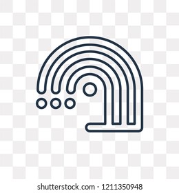 Sweep vector outline icon isolated on transparent background, high quality linear Sweep transparency concept can be used web and mobile
