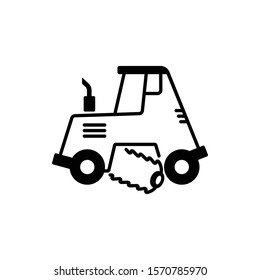 Sweeper truck icon in trendy flat style isolated on white background. Symbol for your web site design, logo, app, UI. Vector illustration, EPS
