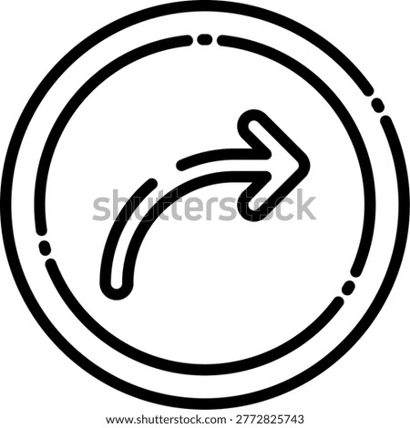 Sweeping Arrow Illustration vector Icon Design