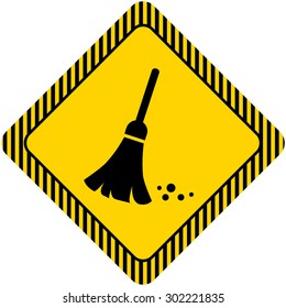 Sweeping broom icon