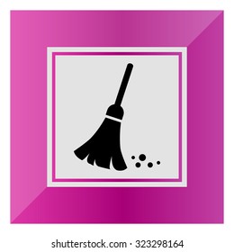 Sweeping broom icon