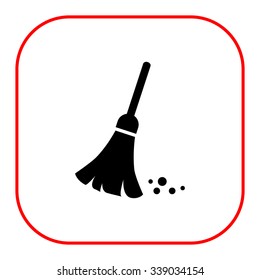 Sweeping broom icon
