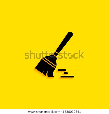 Sweeping broom icon. Vector illustration EPS 10.