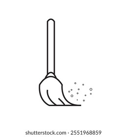 Sweeping broom line vector icon. broom outline icon. symbol, logo illustration. eps 10.