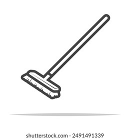 Sweeping brush icon transparent vector isolated