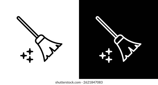 Kehrendes Symbol, Konzept, Strich auf weißem Hintergrund