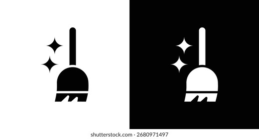 Kehrsymbol im flachen Stil, gefülltes schwarzes Symbol