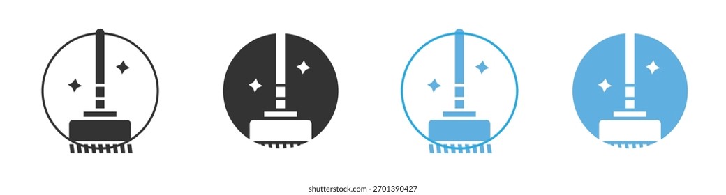 Sweeping icon. Graphic icon design template