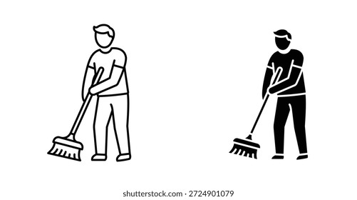 Sweeping icon graphic design. Vector icon illustrations