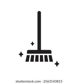 Sweeping icon Isolated flat vector in outline