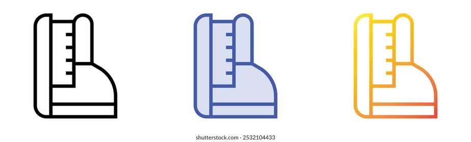 sweeping icon. Linear, Blue Fill and Gradient Style Design Isolated On White Background