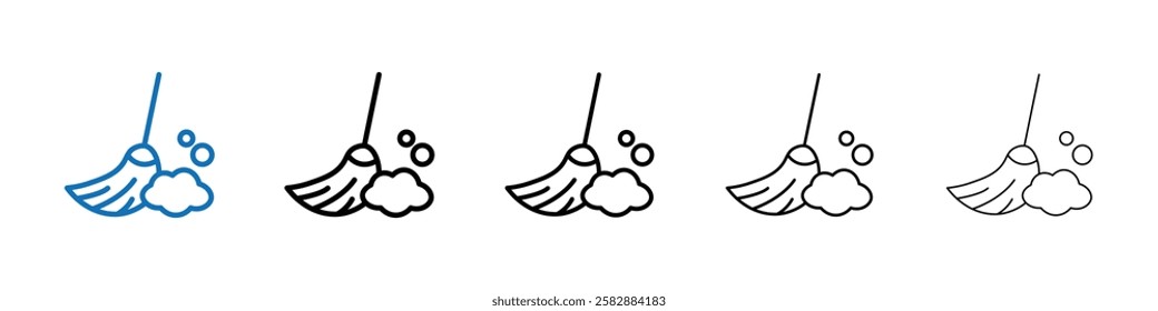 Sweeping icon Outline vector logo for web ui