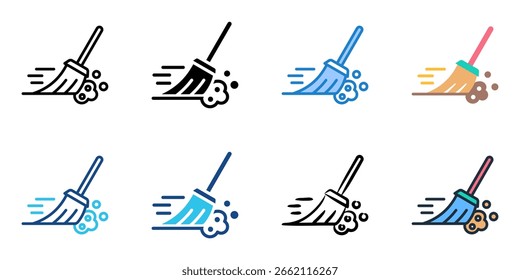 Sweeping icon set multiple style collection 
