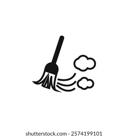 Sweeping icon Simple thin line flat symbol