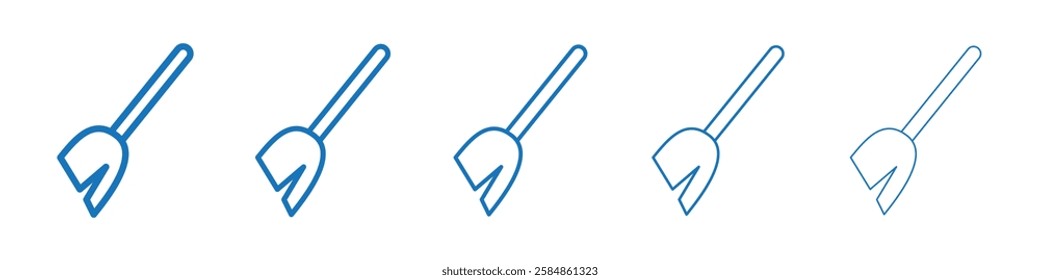 Sweeping icon Symbol collection thin outline set