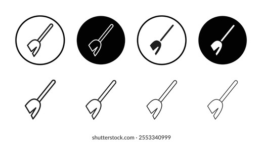 Kehrsymbol Dünne Linie, Vektorgrafik-Set