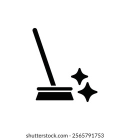 Sweeping icon Vector flat thin line illustration