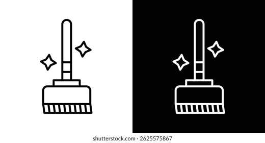 Sweeping icon vector for web and mobile app. Symbol isolated.